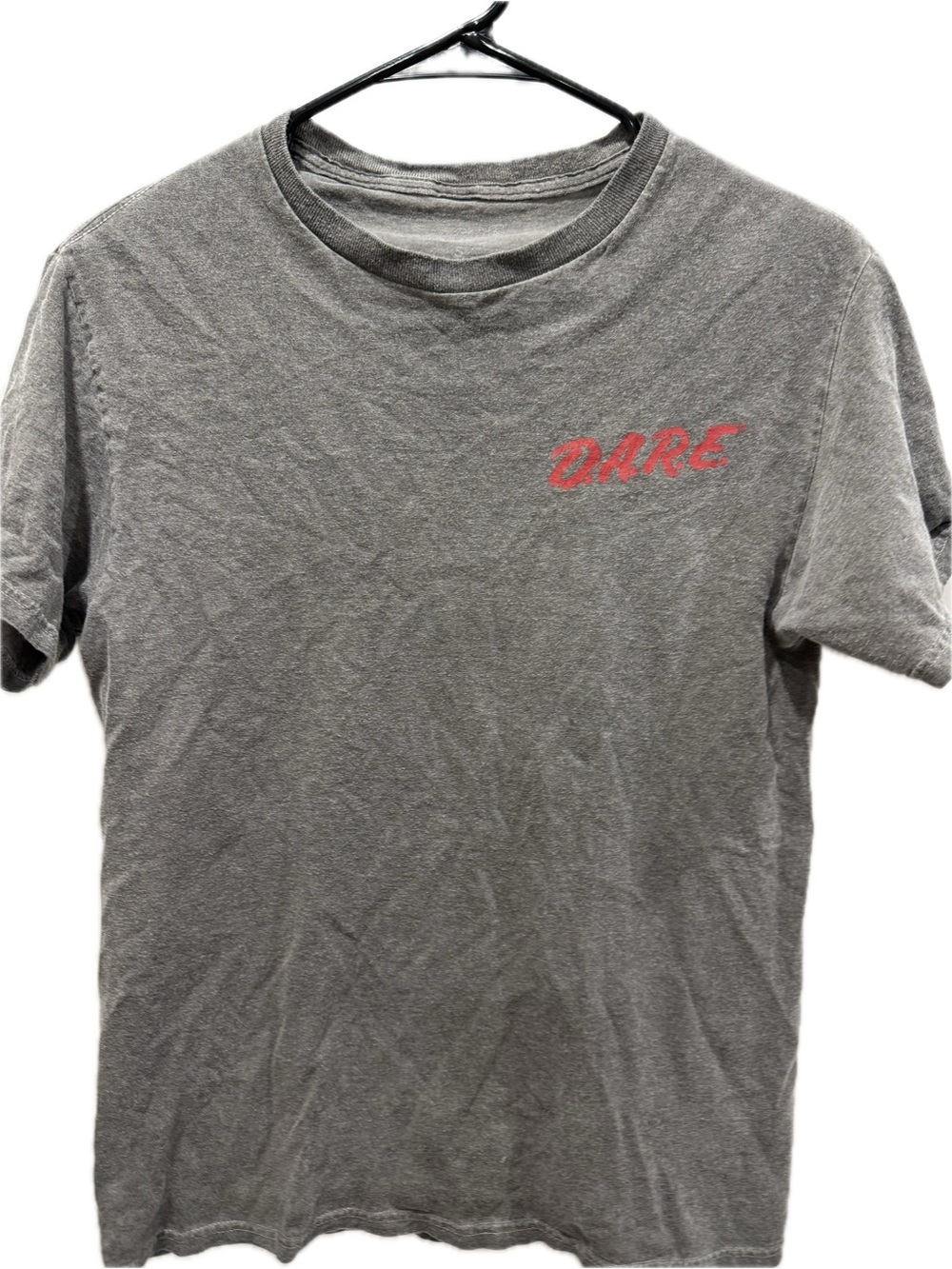 Gray Tee with Red D.A.R.E. Script